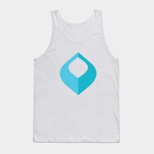 DesignEnrich Blue Drop Diamond Tank Top